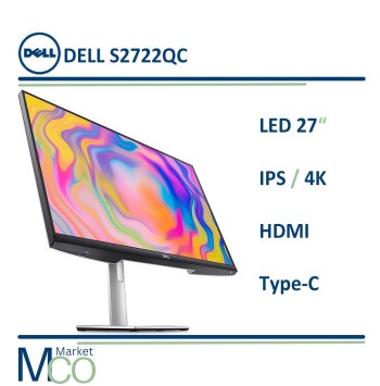 مانیتور استوک دل 27 اینچ 4K مدل LED Dell ips S2722QC