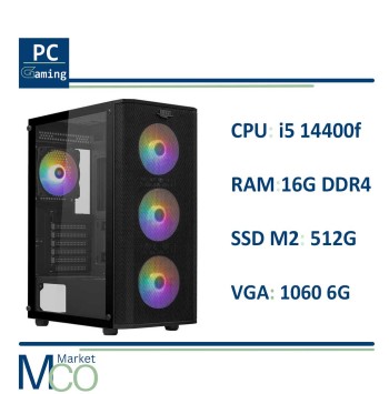 کیس گیمینگ Awest GT AV300 /MB H610 wifi DDR4 ASUS/i5 14400f/RAM 16G DDR4/SSD m2 512G/VGA 6G DDR5