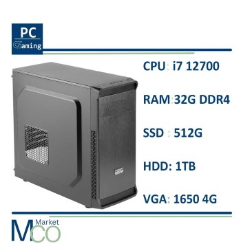 کیس گیمینگ Green Oraman Plus/MB B660-plus asus/i7 12700/RAM 32G DDR4/SSD 512G/HDD 1TB/VGA 4G DDR6