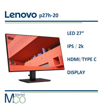 مانیتور استوک لنوو 27 اینچ مدل LED lenovo P27h-20