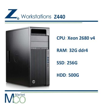 کیس سروری اچ پی HP workstation Z440/Xeon 2680 v4/ram 32g ddr4/ssd 256g/hdd 500g