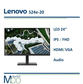 مانیتور استوک لنوو 24 اینچ مدل LED Lenovo Thinkvision S24e-20