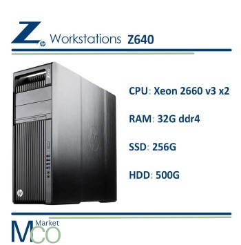 کیس سروری اچ پی HP workstation Z640/Xeon 2660 v3 x2/ram 32g ddr4/ssd 256g/hdd 500g