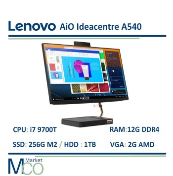 آل این وان لنوو استوک AIO lenovo IdeaCentre A540 i7 9700T /Ram 12G DDR4/SSD M2 256GB/HDD 1TB/VGA 2G