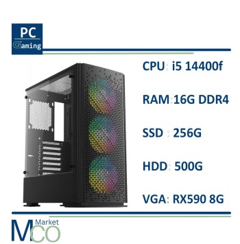 کیس گیمینگ Nova NC-K2 /MB H610 DDR4 ASUS/i5 14400f/RAM 16G DDR4/SSD 256G/HDD 500G/VGA 8G DDR6