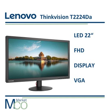 مانیتور استوک لنوو 22 اینچ مدل Lenovo Thinkvision T2224da پایه فابریک