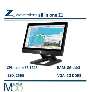 آل این وان اچ پی سروری استوک Aio Hp Z1 workstation xeon E3 1245/Ram 8G DDR3/SSD 256GB