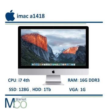 آل این وان استوک اپل imac apple A1418 i7 4th/Ram 16G DDR3/HDD 1TB/SSD 128G/VGA 1G